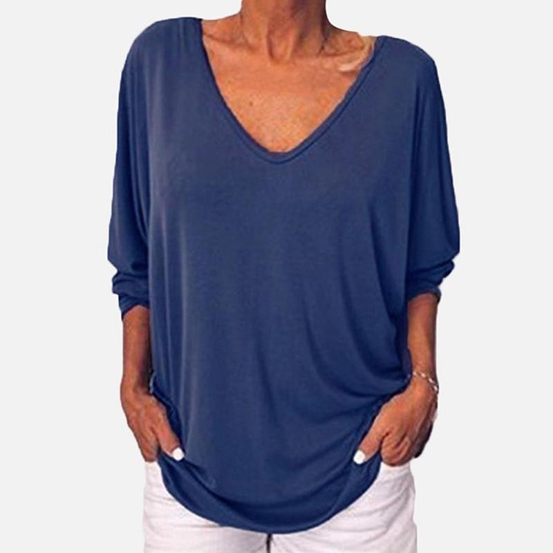 Women's T-shirt V-neck Bats Seven-point Sleeve Shirt