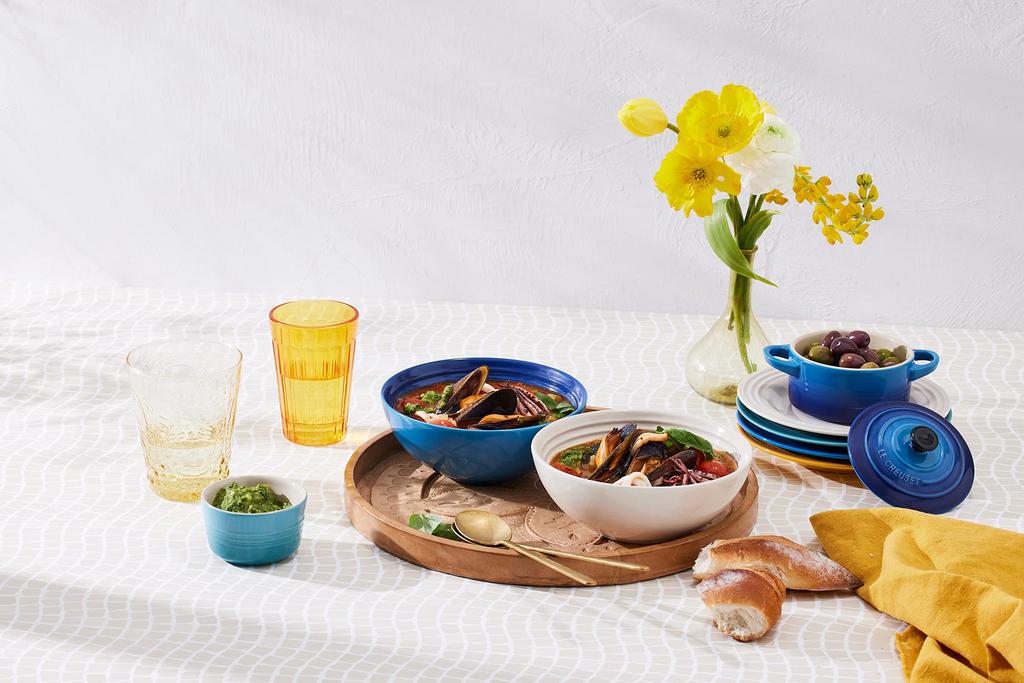 Le Creuset Cereal Bowls, 16cm (Pack of 4), Riviera Collection [Official Product in Japan]