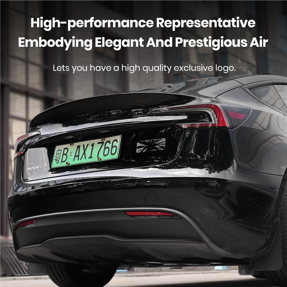 For Tesla Model 3/Y Tail Marker Sticker - Time Tunnel Pattern, Eco-friendly Resin Drip, Waterproof Material
