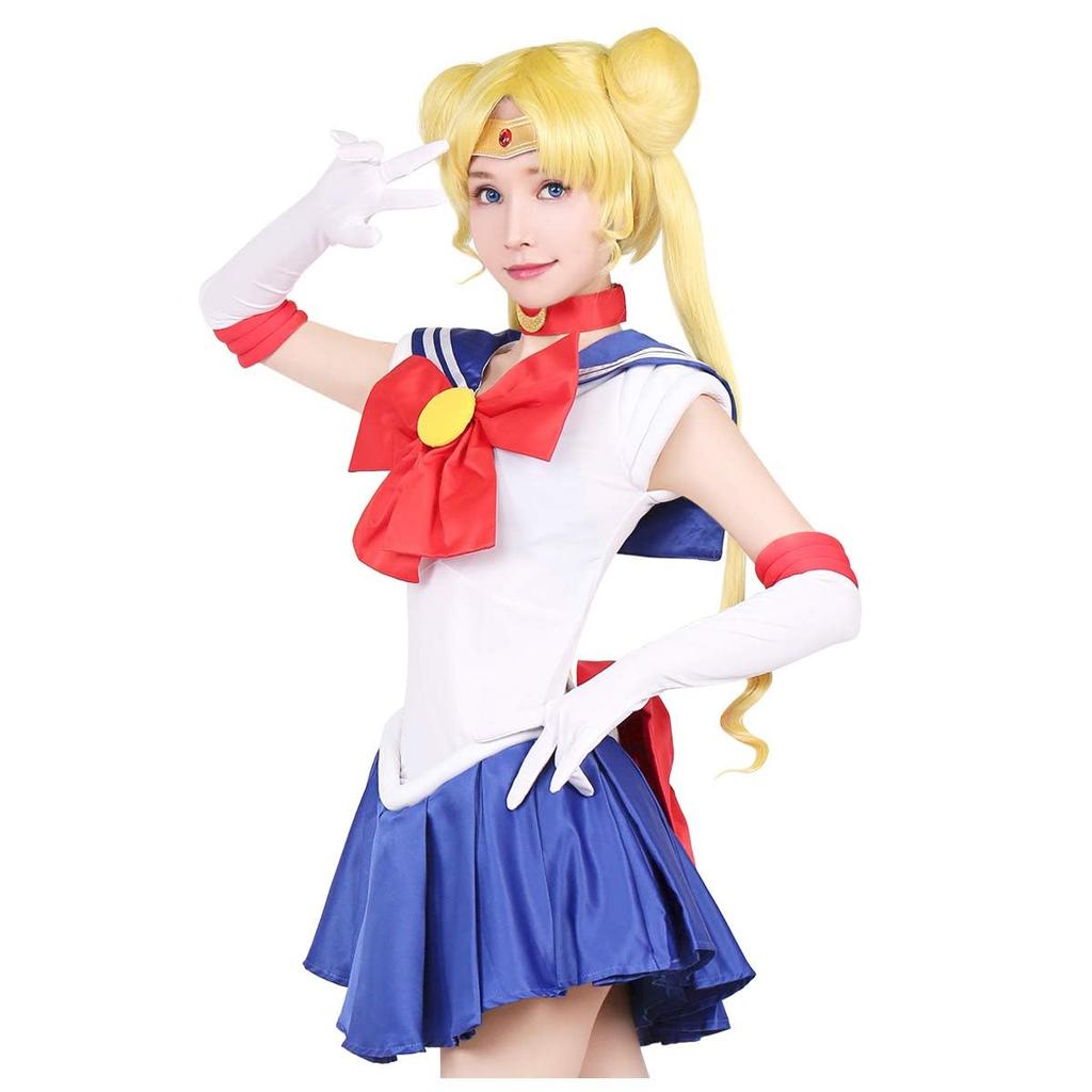 Fujitatsu Halloween Cosplay Size Sailor Costume, L, Costume, Adult, ISHO-18LMOON