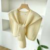 Solid Color Fake Collar Keep Warm Wool Shawl New Detachable Collar  Unisex