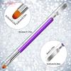 1pcs Poly Gel Brush Pen Dual Ended 2 IN 1 Design Nail Brush And Spatula Stainless Steel Gel Nail Brush For Nails Extension Gel