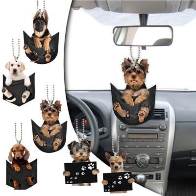 Kreativní Roztomilá Látková Taška Štěně Závěsek na Zpětné Zrcátko do Auta Přívěsek na Batoh Klíčenka Příslušenství Domácí Dekorace
