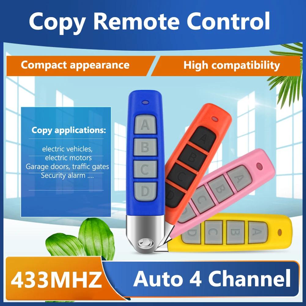 433MHz Copy Remote Controller Battery Powered 4 Keys Remote Control Multifunctional Remote Control Learning Copy for Garage Gate