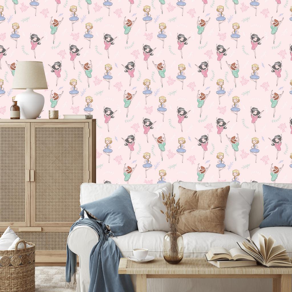 Wallpaper Flowers and Green for Living Room and Bedroom 50x1000