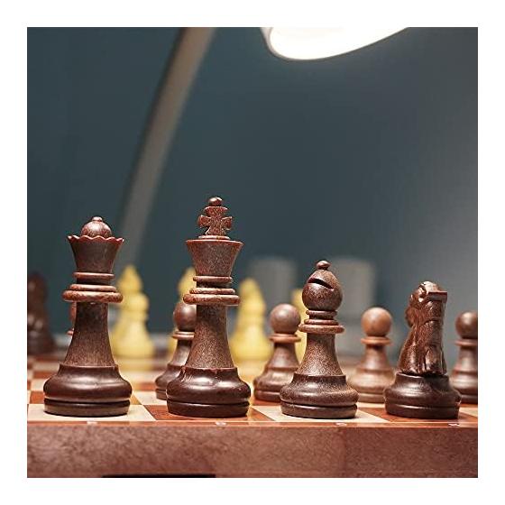 2 in 1 Chess/Checkers Set Magnetic Game Set Folding Board Convenient to Carry (Chess + Checkers Set)