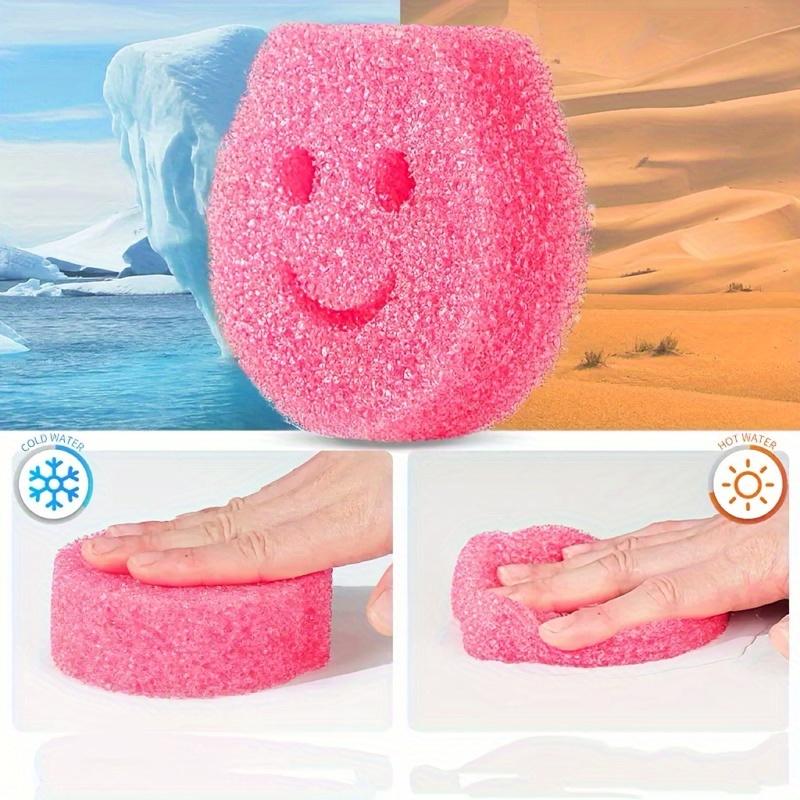 Wholesale Easy-Clean Smiley Face Magic Cleaning Sponge Durable Non-Scratch Kitchen Scouring Pads