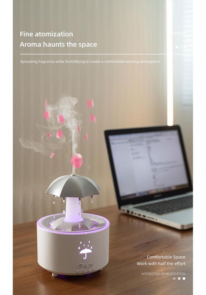 Rotating Water Drop Aroma Diffuser with Seven-Color Light and Large Mist Output
