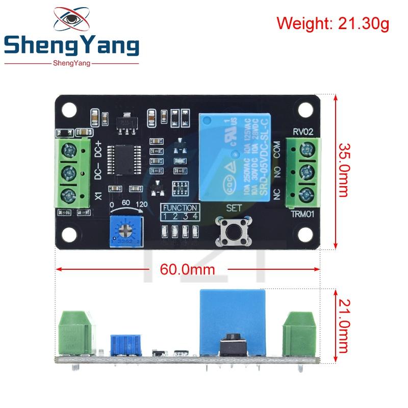 TRM01 Delay Timer Relay Multi-functional Delay Time Relay Self-locking Relay Delay Trigger Delay Relay DC 5V/12V/24V(Optional)