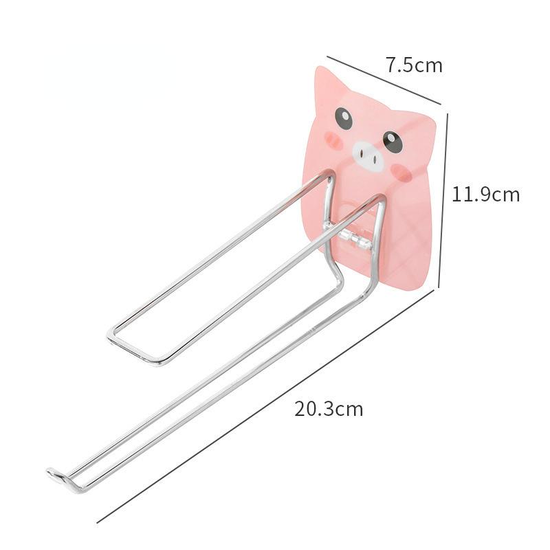 Cartoon Hanger Storage Rack Hook For Clip Free Punching Wall-Mounted Racks Multifunctional Balcony Organizer Storage Rack