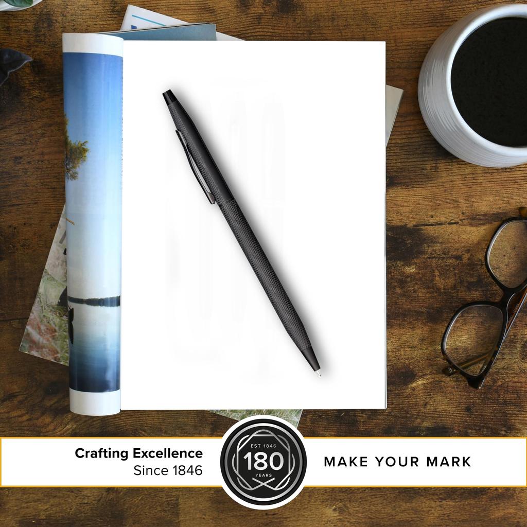 CROSS Classic Century Brushed Black Ballpoint Pen Medium Point
