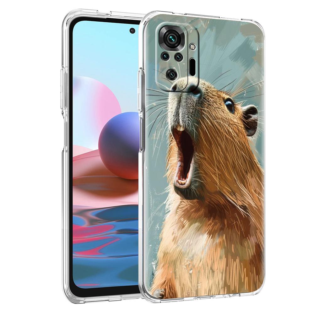

Transparent Phone Case for Redmi 14C 13C 10C 10 9 Note 13 12 11 K50 K40 Plus Pro 5G Soft TPU Cover Cute Cartoon Capybara Pattern Redmi K40 Pro