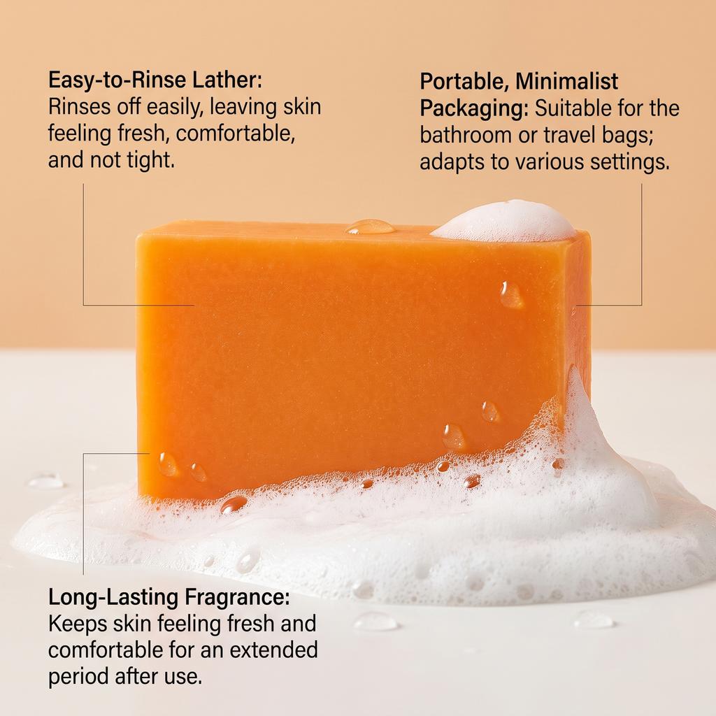 Organic Persimmon Soap Reduce Body Odor Deep Moisturize Gentle Cleanse Body Natural Deodorant Bar Soap Japanese Persimmon Soaps