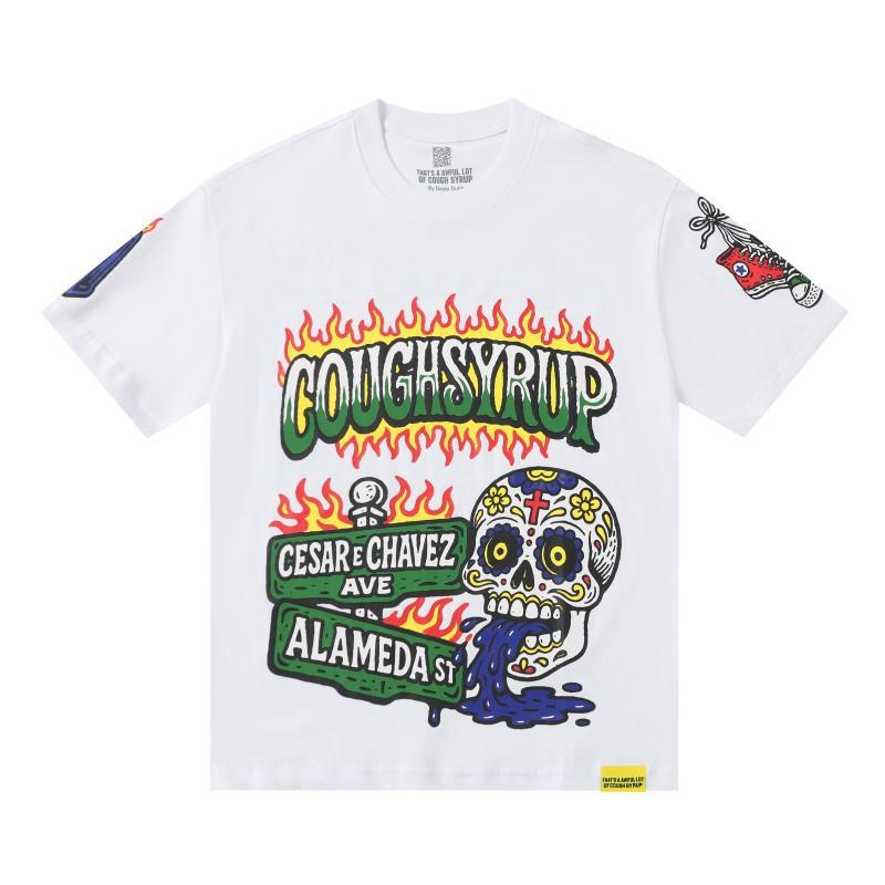 Premium 100% Cotton Crew Neck Short Sleeve T-Shirt Men Loose Fit Casual Print Tee 2025