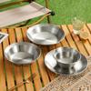 Stainless steel cutlery set plates and bowls camping set for home use | Camping, hiking, beach, outdoor use
