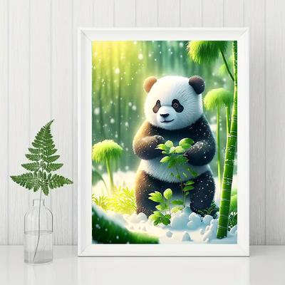 5D DIY Diamond Painting Giant Panda Cross Stitch Kit Mosaic Diamond Embroidery Rose Full Round Square Drill Home Decoration