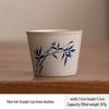 MINGHUI Green Bamboo Ceramic Tea Mug