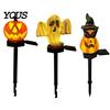 Outdoor Solar Pathway Lights Halloween Pumpkin Light, Ghost Yard Stake Lamp Lamp, Waterproof Decor Light for Garden Patio Lawn Themed
