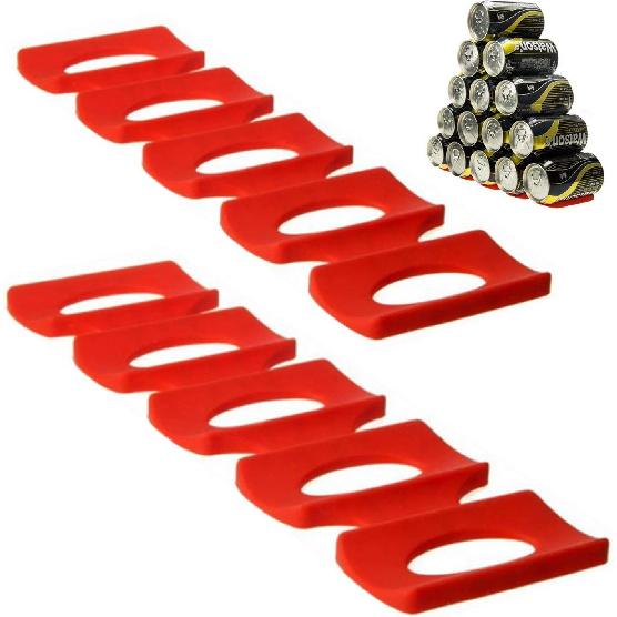 Bottle and Can Easy Stacker - Beer Bottles Stacker - Perfect Kitchen Cabinet and Fridge Storage Rack - Wine Bottles Holder - Fridge Monkey Mat 2 Pack