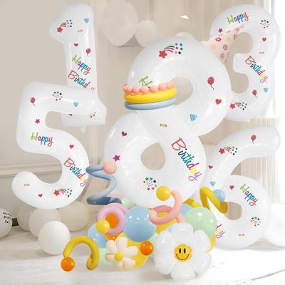 Newins Creative 40-Inch Daisy Number Birthday Balloon Set