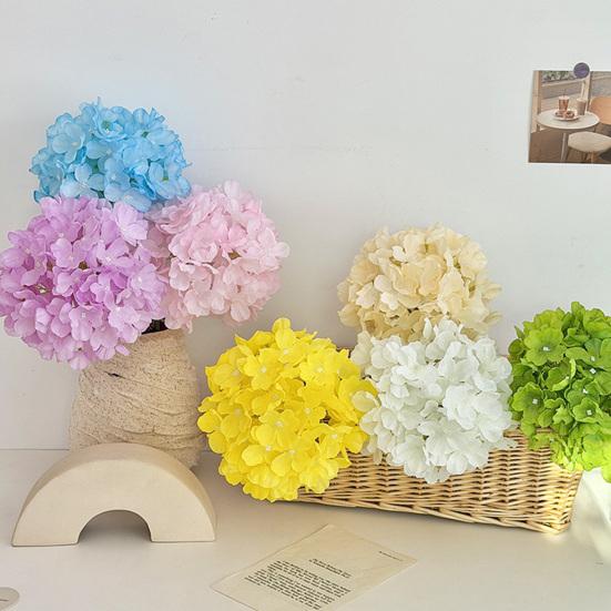 Hydrangea Artificial Flowers 29.13" Real Touch Faux Hydrangea with Long Stems for Home Office Decor Wedding Party Centerpieces Floral