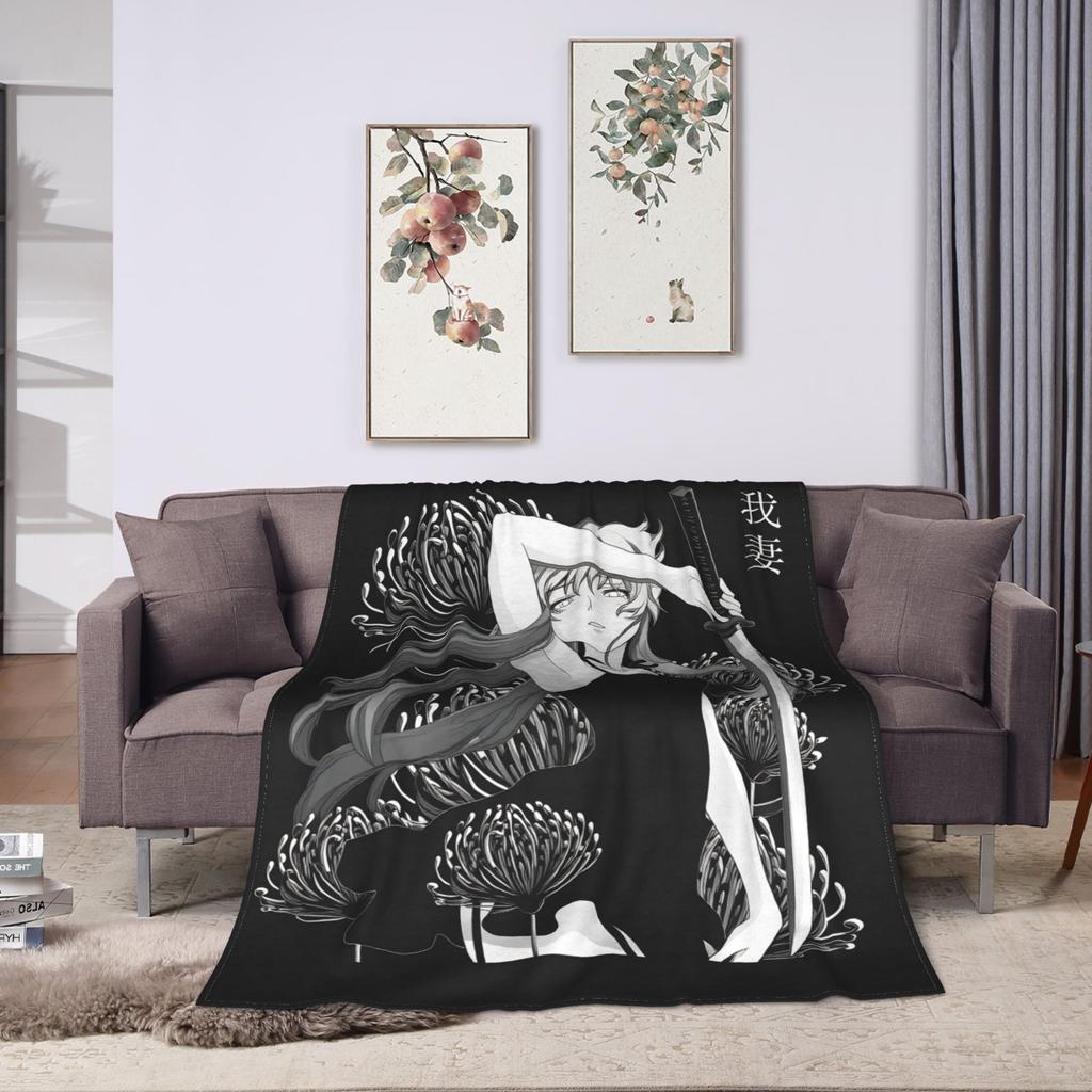 Mirai Nikki Gasai Yuno Blanket  Warm Funny Plush Throw Blanket For Girls Boys Couch Chair Flannel Bedspread Bed Cover