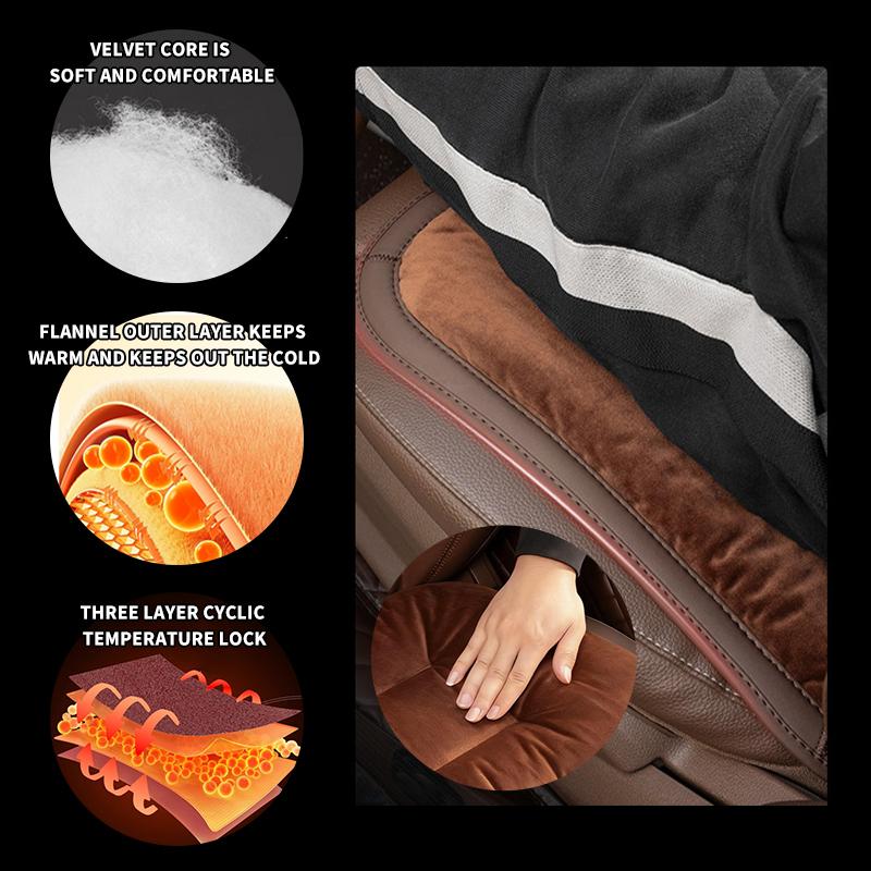 Flannel Car Seat Cover Warm Backrest Cushion Protector Pad For BMW Performance M E87 E30 E46 E28 F35 G20 E93 F20 X3 X fsdf08