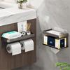 Punch-Free Wall-Mounted Toilet Paper Holder and Dispenser