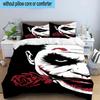 3PCS Cool clown Pattern 3pcs Bedding,Including 3PCS Duvet Cover And 2pcs Pillowcases Perfect for Christmas,Ideal for Bedroom, Dormitory