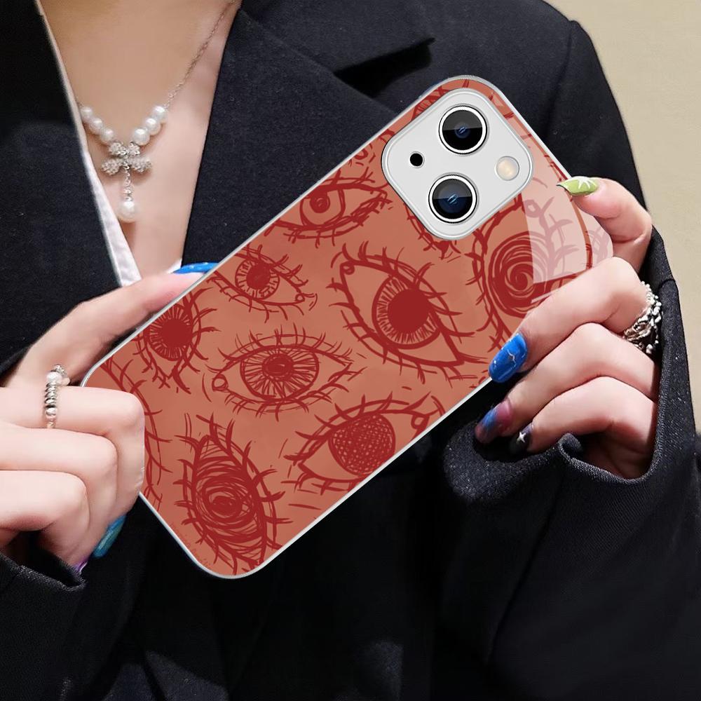 

Жуткий Страшный Чехол для Телефона с Рисунком Красного Глаза Для IPhone 14 13 12 Mini 11 Pro XS Max X XR 14 Plus Закаленное Стекло iphone 14pro max