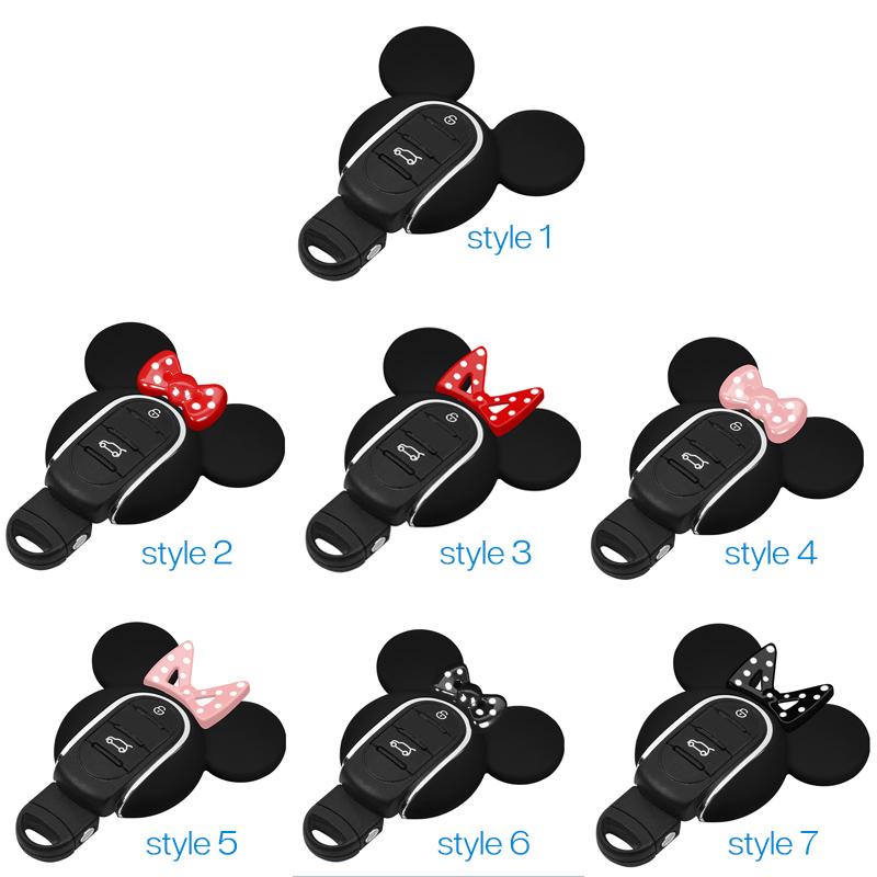 

Car Key Shell Case Cover Chain Rope Keychain Slim Design for Cooper Clubman F54 F55 F56 F57 F60 Countryman Styling Accessories (black,style1) чёрный