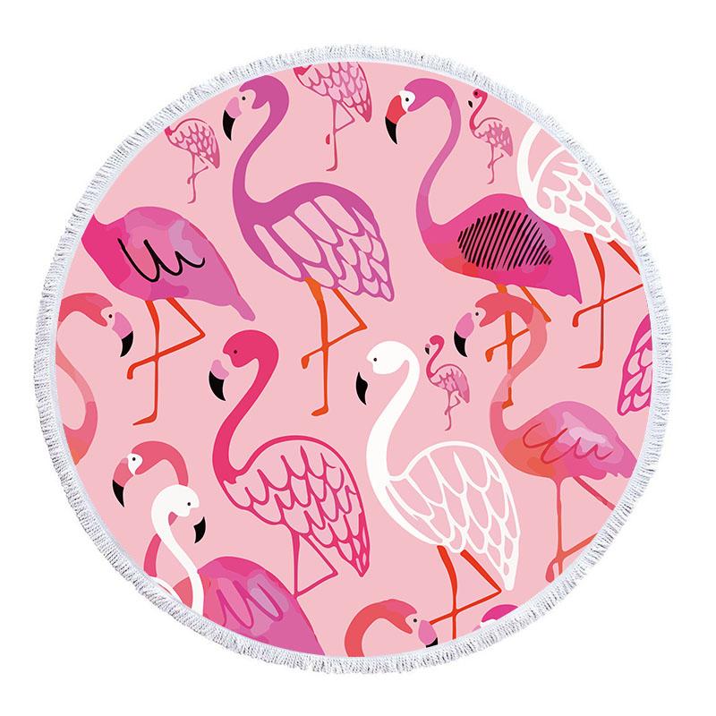 Asciugamano da Spiaggia Rotondo con Foglie Tropicali e Fiori in Microfibra per Soggiorno Decorazioni per la Casa Asciugamani da Bagno Stile Boho