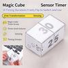 Portable Rechargeable Gravities Sensors Flipping Electronic Timer Cubes with 10 Presets For Home Kitchens And Outdoor Picnics
