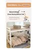 MUJI-Inspired Solid Color Cotton Button-Down Student Bedding Set - Japanese Style, Skin-Friendly, Four-Piece College Set