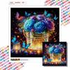 New Arrival 5D DIY Full Circle Diamond Painting "Butterfly Flower Lamp Strip" Embroidery Cross Stitch Home Decor Gift