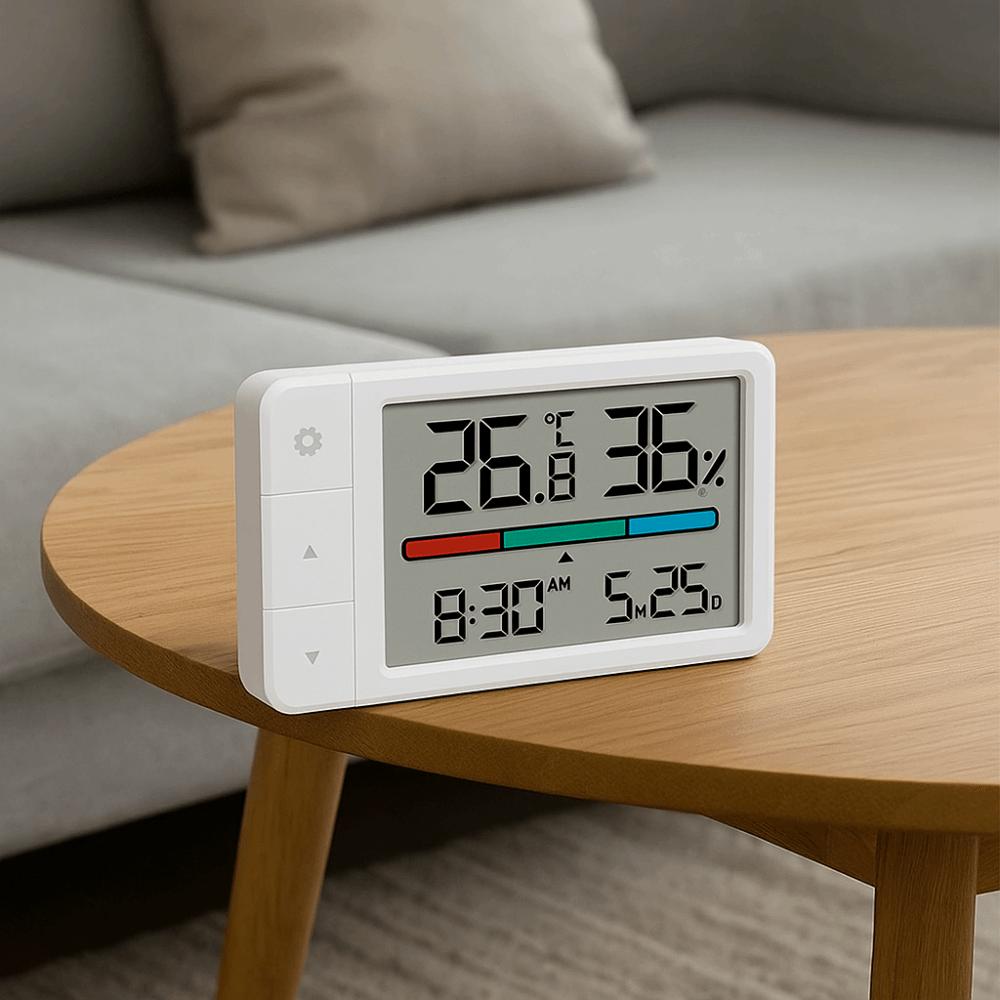 Large Screen Thermohygrometer Intelligent Temperature Sensor Multifunctional Thermometer  Garden