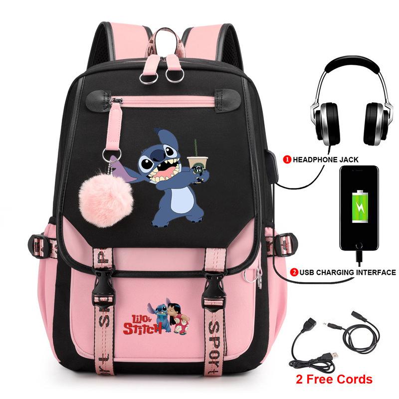 Backpack Student School Bag Fashion Backpack Usb Computer Bag Large Capacity Burden Reduction School Bag