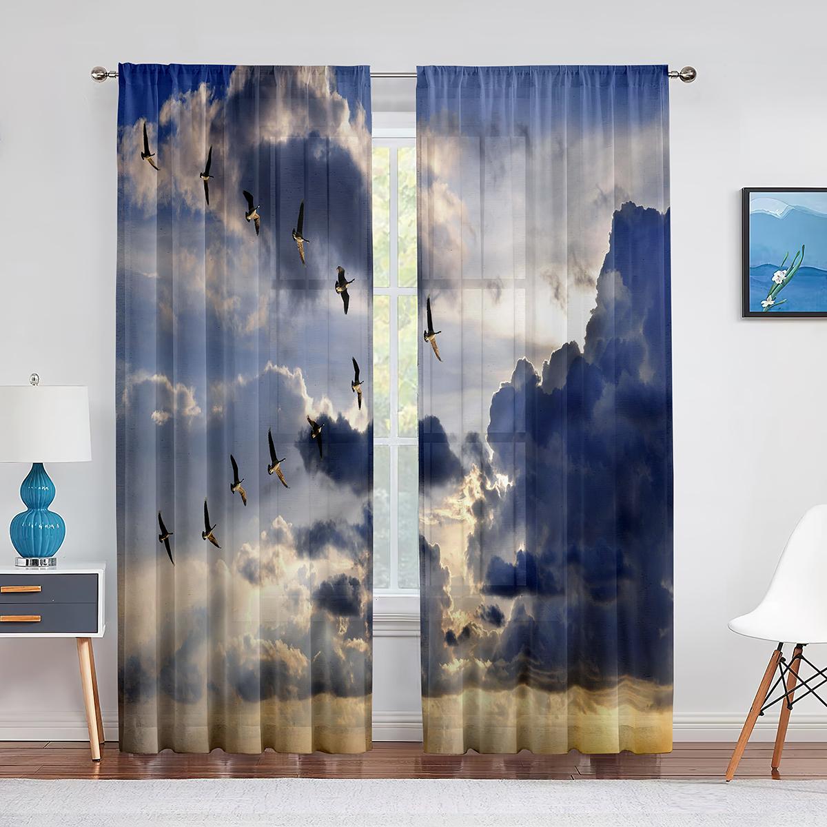 Птичья стая в небе — фото 7