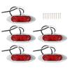 5Pcs 10 30V 3LED Side Marker Indicators Lights Car Turn Signal Light Clearance Light (Red)