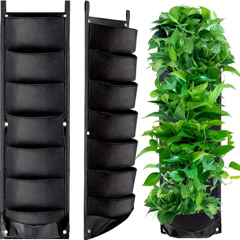 

7-neck Wall Mounted Flowerpot Planting Bag with Plant Support Accessories, Suitable for Indoor and Outdoor Balconies, Courtyards