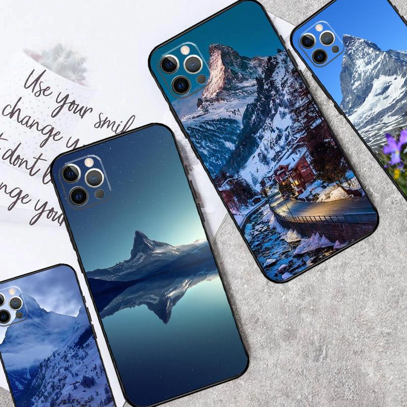 Zermatt Matterhorn Schweizer Berg Stoßfeste Hülle Für iPhone 17 11 14 15 16 Pro Max Plus 12 13 Mini 16e 17 Air Handyhülle