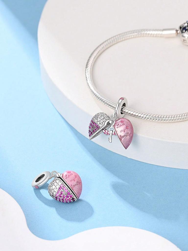 Pink Dragonfly Lily Of The Valley Beads Charm Copper Plated Fit Charms Copperoriginal Bracelet For Jewelry Making Diy Charm