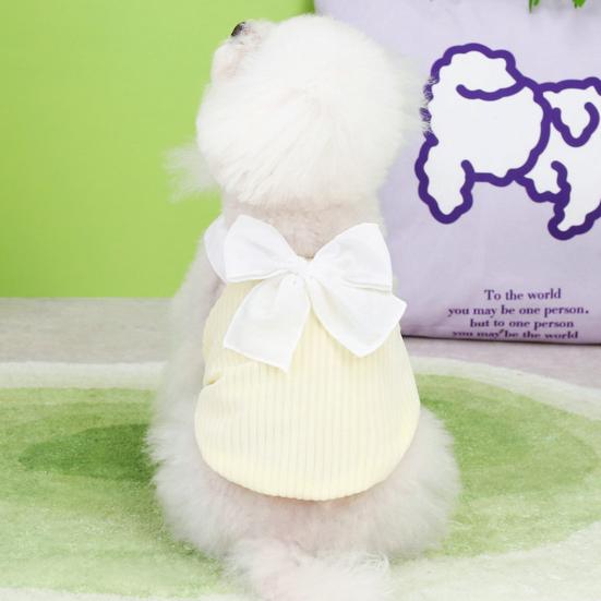 Haine pentru animale de companie Moale, confortabilă, accesoriu fotografic, subțire, respirabil, dulce, câine, poliester, cu nod, rochie, accesorii de primăvară