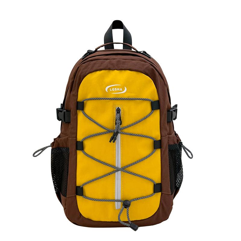 Schoolbag Outdoor Lightweight Backpack Large Capacity Waterproof Hiking Backpack Male and Female Student Commuter School Bag Simple and Versatile