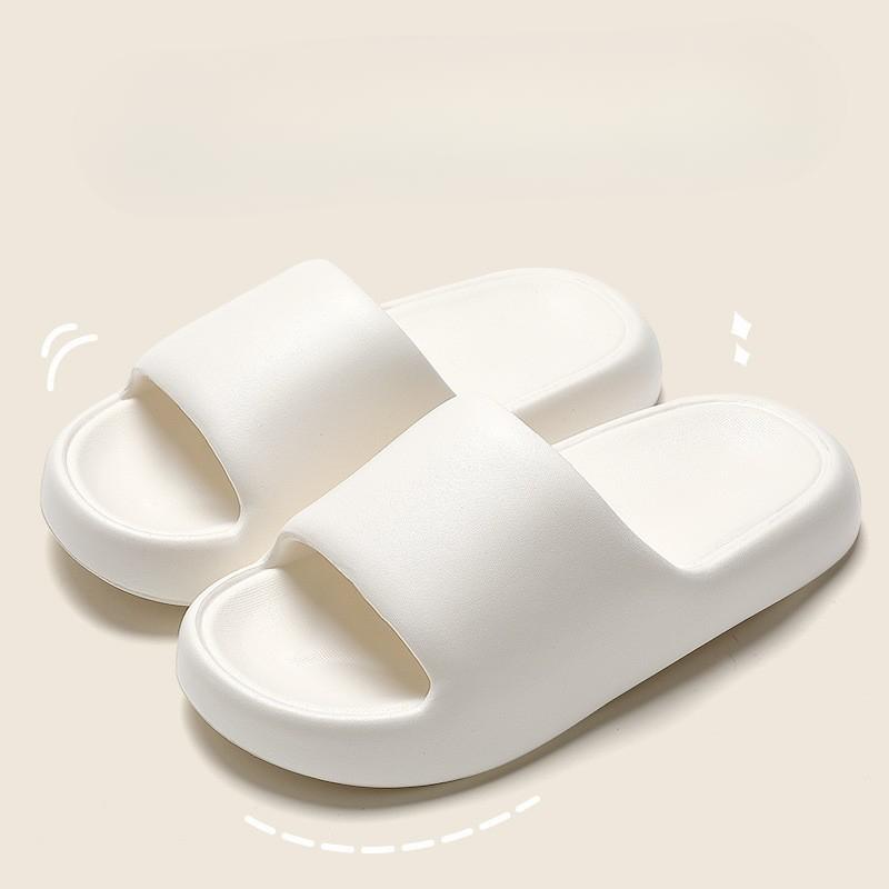 Тапочки EVA Stepping on Shit Feeling Толстая подошва Нескользящие Дезодоранты Одежда для отдыха Для мужчин и женщин Пары Домашние сандалии и тапочки Студенты 44-45 белый