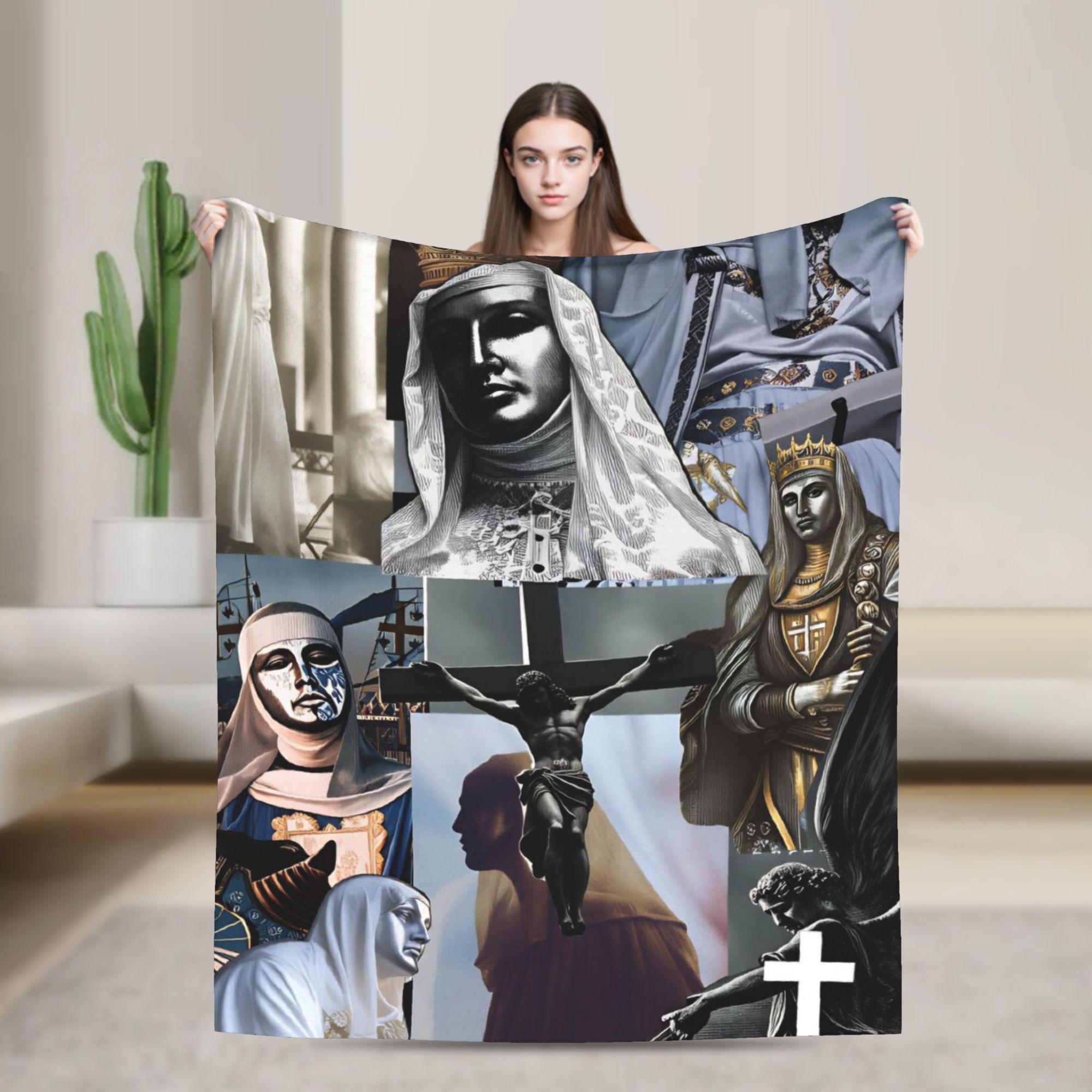 

Baldwin IV of Jerusalem Warm Cozy Blanket For Chair Sofa Bed Novelty Throw Blanket Winter Travel Flannel Bedspread 75x100cm