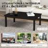 100cm x 60cm Aluminium Outdoor Kaffeetisch - Schwarz