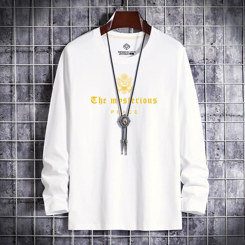 QICED Frühling und Herbst Neue Dünne Abschnitt herren Langarm T-shirt Schlank Kleine Hemd Hemd Bottoming Shirt