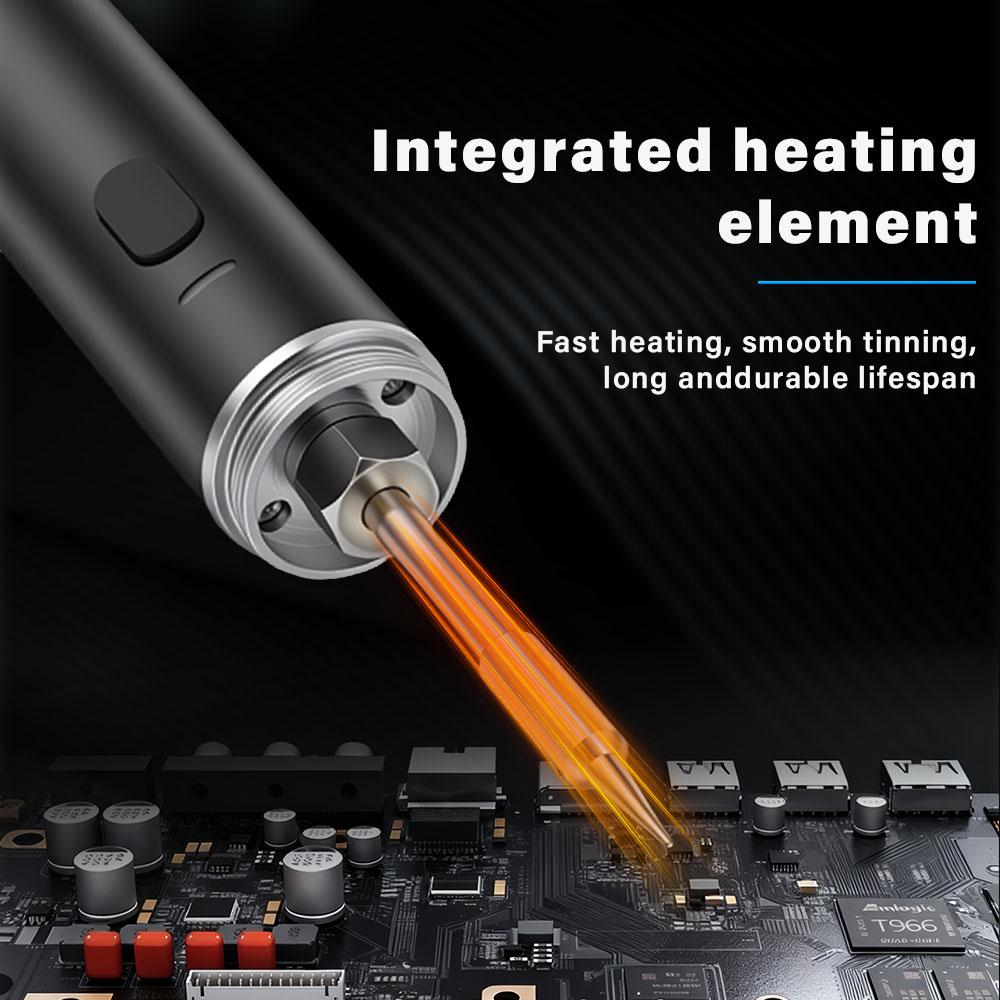 Wireless 5V Soldering Iron Set 18350 Lithium Battery USB Charging DIY Repair Tool Manual Radio Adjustable Temperature
