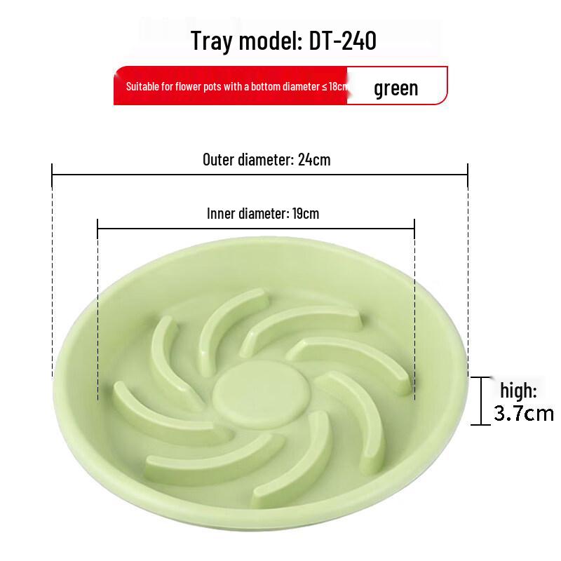 Thickened Plastic Round Flower Pot with Tray